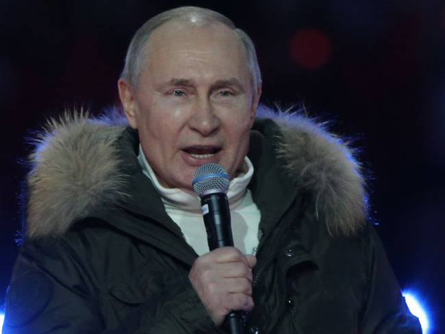 Vladimir Putin en un evento público en Moscú 