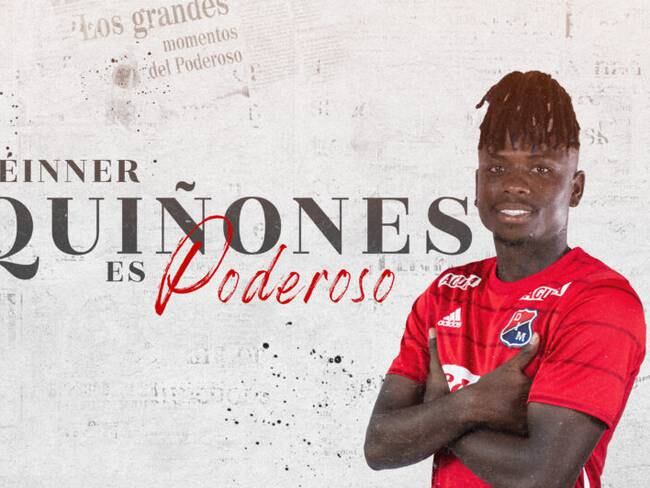 Déinner Quiñones, nuevo jugador del Medellín / dimoficial.com