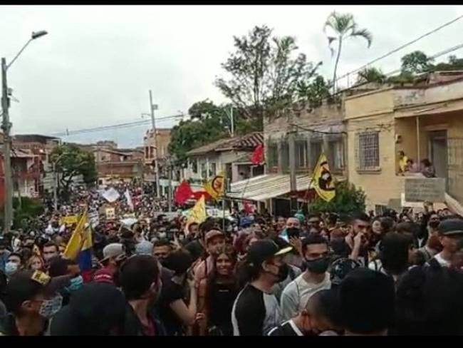 Marcha por las calles de Medellín