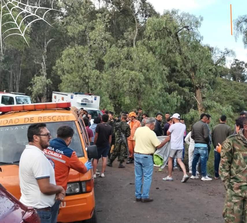 El siniestro ocurrido en una zona veredal del municipio de Soatá, Boyacá, dejó como saldo un fallecido y seis heridos / Foto. Cortesía