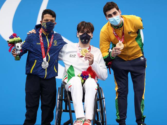 Nelson Crispín, Antonio Fantin y Talisson Henrique Glock en los Juegos Paralímpicos de Tokio 