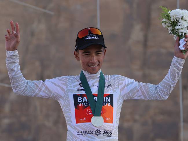 Santiago Buitrago alcanzó el podio en la Vuelta a Andalucía. (Photo by Thomas SAMSON / AFP) (Photo by THOMAS SAMSON/AFP via Getty Images)