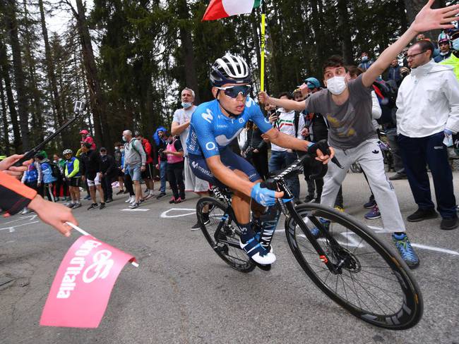 Einer Rubio, ciclista colombiano, durante su participación en el pasado Giro de Italia.