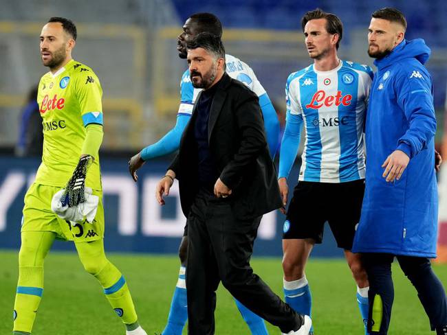 Napoli tras la victoria ante Roma por la jornada 28 de la Serie A