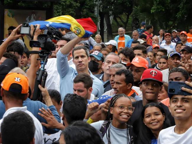 Marcha en Caracas dirigida por Juan Guaidó