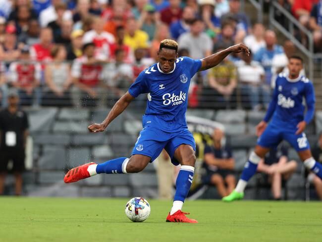 Yerry Mina apenas ha disputado dos partidos con el Everton en la presente temporada. (Photo by Rob Carr/Getty Images)
