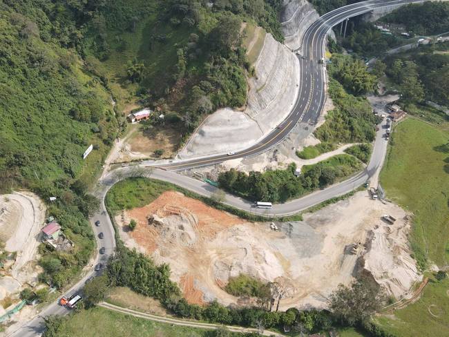Se habilitó un tramo de 1.5 kilómetros de doble calzada nueva en Amagá, Antioquia. Foto: Covipacífico.