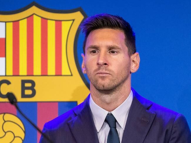 Lionel Messi durante su despedida del Barcelona en 2021 (Photo By Marc Gonzalez Aloma/Europa Press via Getty Images)