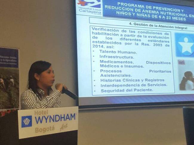 ESE Cartagena presenta experiencia exitosa de prevención de la anemia nutricional