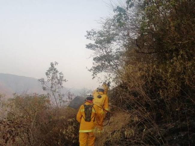 El incendio forestal en Liborina, Antioquia, estuvo activo durate tres días. Foto: Dagran.