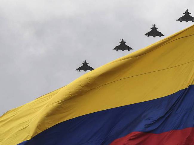 Aviones Kfir de Colombia. (Photo by JUAN BARRETO/AFP via Getty Images)