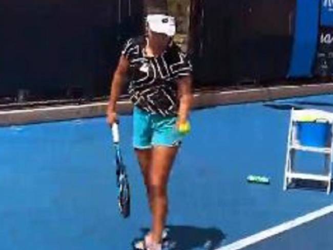 María Camila Osorio durante sus primeras práctica en Melbourne.
