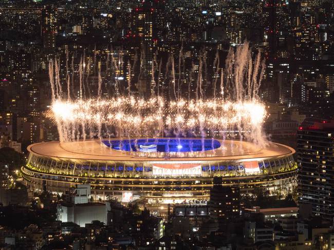 Estadio Olímpico de Tokio en la ceremonia de clausura
