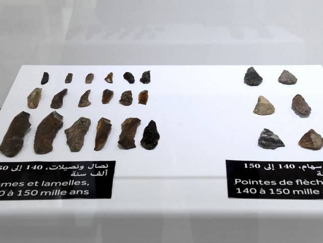Piezas arqueológicas encontradas en Marruecos