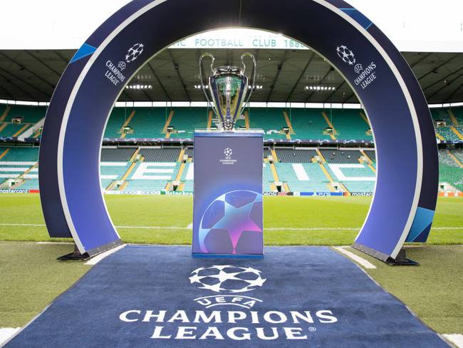 GLASGOW, SCOTLAND - SEPTEMBER 06: The Champions League Trophy during a UEFA Champions League match between Celtic and Real Madrid at Celtic Park, on September 06, 2022, in Glasgow, Scotland.  (Photo by Craig Williamson/SNS Group via Getty Images)