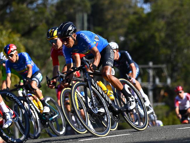 WOLLONGONG, AUSTRALIA - SEPTEMBER 25: Nairo Quintana of Colombia competes during the 95th UCI Road World Championships 2022, Men Elite Road Race a 266,9km race from Helensburgh to Wollongong / #Wollongong2022 / on September 25, 2022 in Wollongong, Australia. (Photo by Tim de Waele/Getty Images)