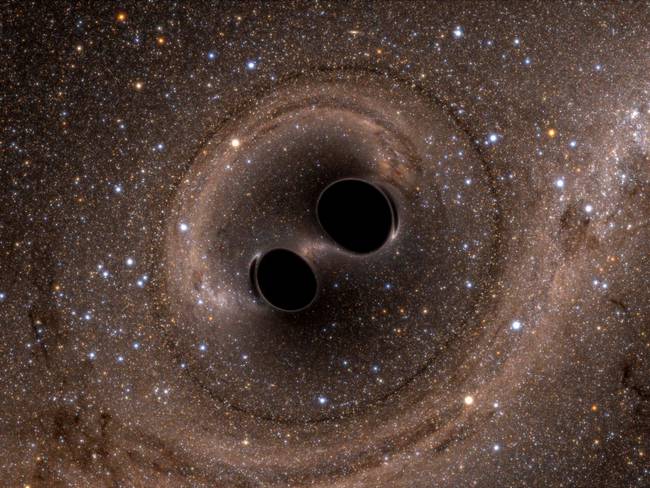 Un equipo científico detectó los agujeros negros.