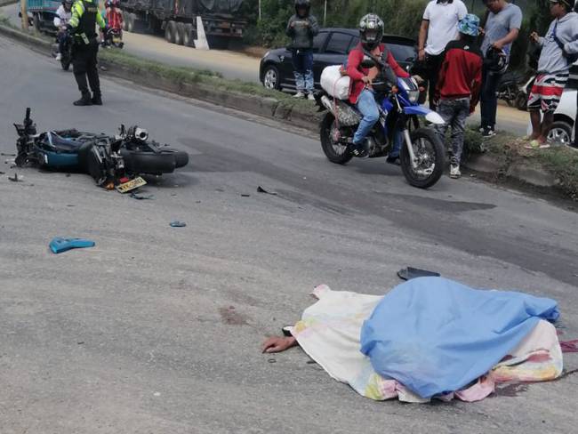 Accidente en el Palenque dejó un motociclista muerto