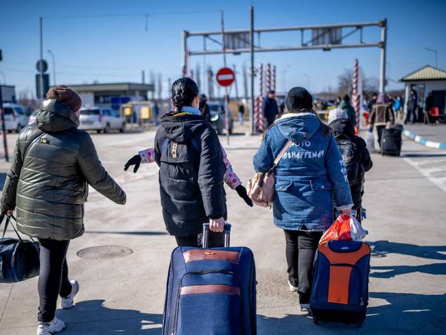 Refugiados saliendo de Ucrania. Foto: Getty