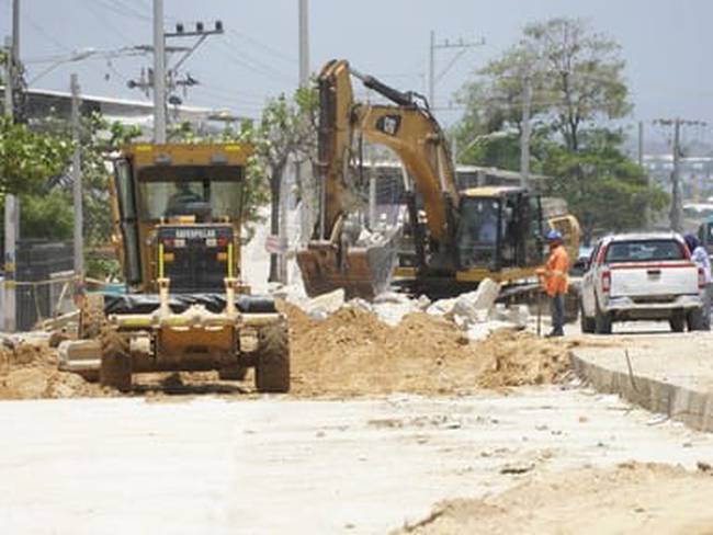 Obras vía la Cordialidad./ Foto: Alcaldía de Barranquilla