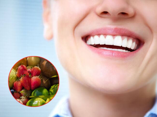 Mujer sonriendo con su dentadura blanca / Frutas que ayudan a mantener los dientes blancos (Getty images)