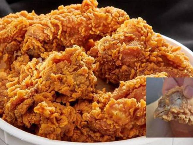 Pollo KFC ¡Sorprendente! A mujer le salió cabeza de pollo en pedido de  alitas : ¡Sorprendente! A mujer le salió cabeza de pollo en pedido de alitas