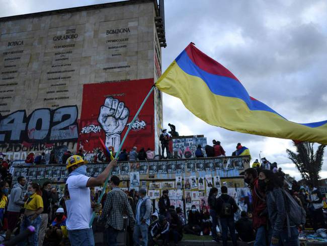 Una de las protestas en Bogotá en contra del Gobierno de Iván Duque, el pasado 20 de julio