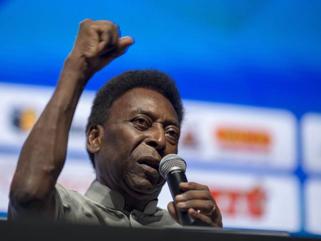 Pelé, leyenda brasileña.  / AFP PHOTO / MAURO PIMENTEL        (Photo credit should read MAURO PIMENTEL/AFP via Getty Images)