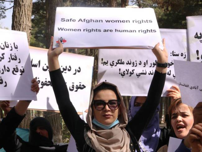 Protestas de mujeres en Afganistán 
