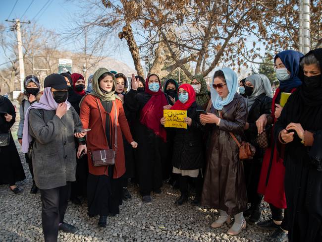 Mujeres afganas en protesta / Foto: Getty Images