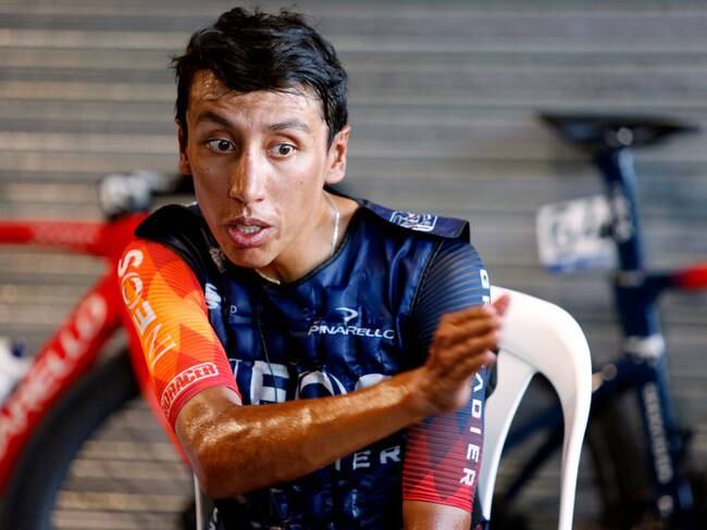 Egan Bernal luego de disputar una etapa en la Vuelta San Juan 2023 (Photo by Maximiliano Blanco/Getty Images)