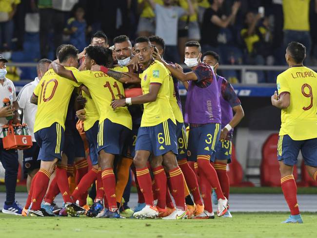 Selección Colombia en el partido ante Bolivia