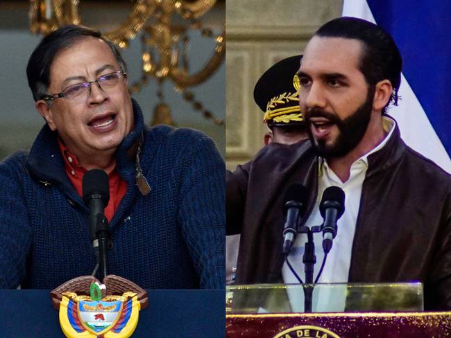 Gustavo Petro y Nayib Bukele. Foto: (Photo by Guillermo Legaria Schweizer/Getty Images) /  (Photo by APHOTOGRAFIA/Getty Images)