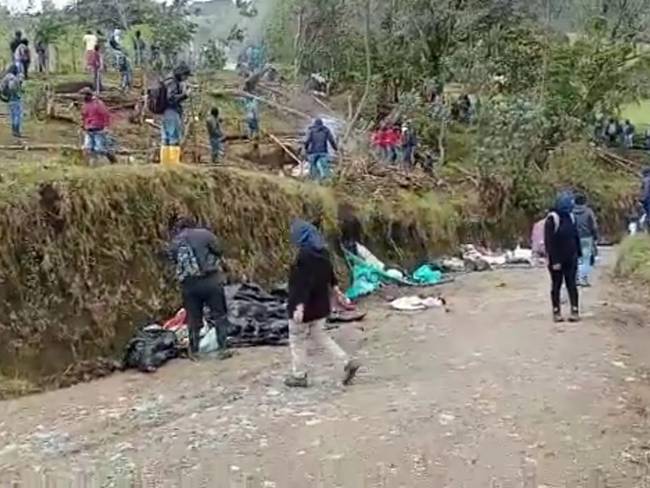 Hasta el momento se han reportado ocho personas heridas. Foto: Cauca Noticias