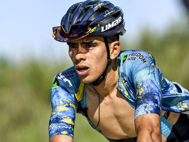 Harold Tejada, ciclista colombiano del Astana (Photo by DIRK WAEM/BELGA MAG/AFP via Getty Images)