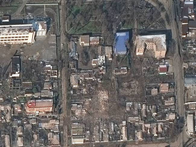 Imágenes satelitales de la ciudad de Mariúpol tras la invasión rusa.                    Foto: Getty 