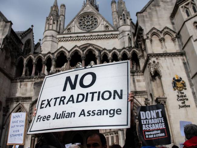 Protestas contra la extradición de Assange