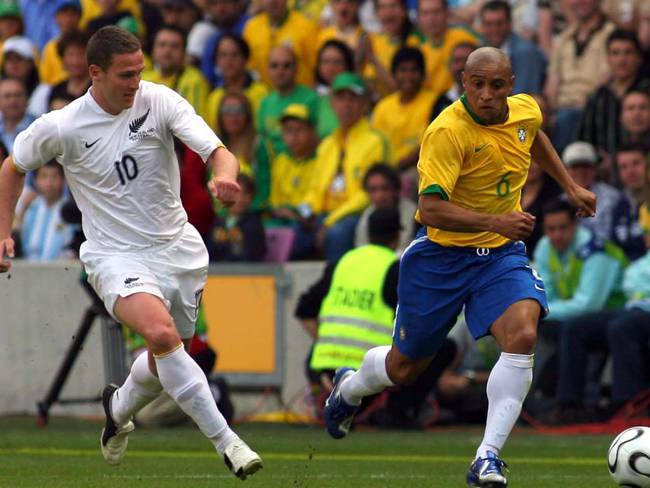 Roberto Carlos con la selección brasileña.