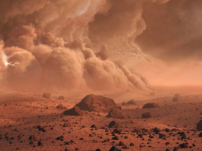 Energía eólica en Marte ayudaría a crear una base espacial humana en el planeta rojo // Getty Images