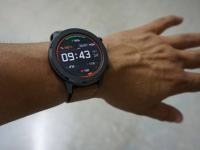 Vista de un smartwatch o reloj inteligente