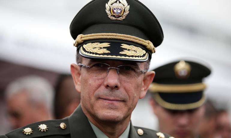 El general Jorge Vargas director de Investigación Criminal e INTERPOL. 