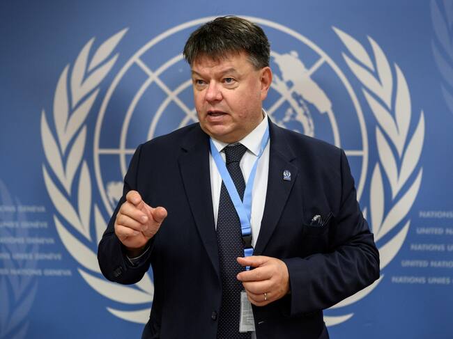 Petteri Taalas, secretario general de la OMM, la Organización Meteorológica Mundial. (Photo by Fabrice COFFRINI / AFP) (Photo by FABRICE COFFRINI/AFP via Getty Images)