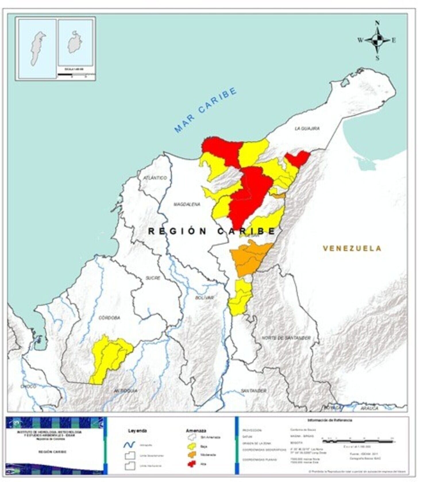 Alertas de deslizamientos por tormenta IAN. (Foto Ideam)