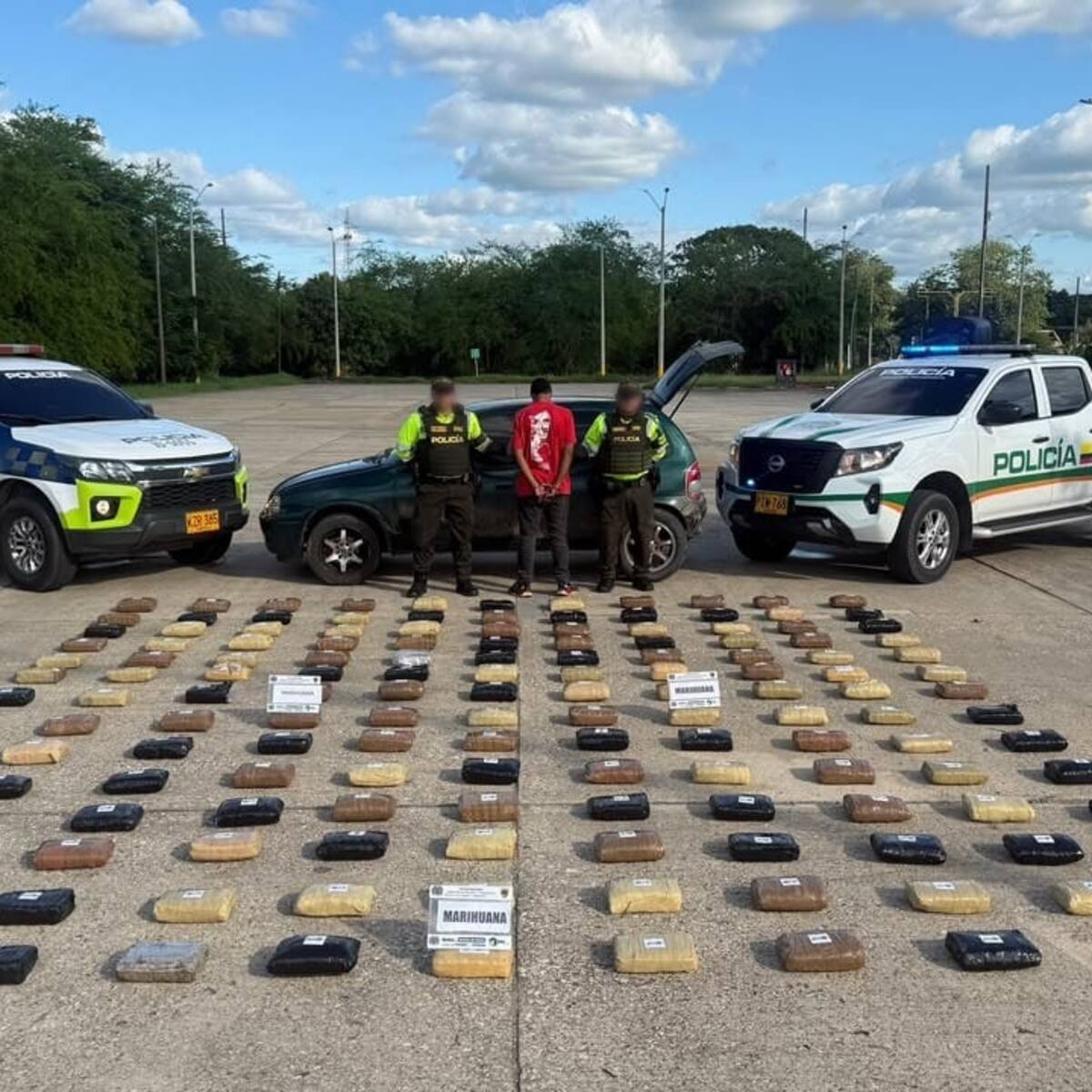 Policía incauta 150 kilogramos de marihuana en Córdoba: una persona fue capturada