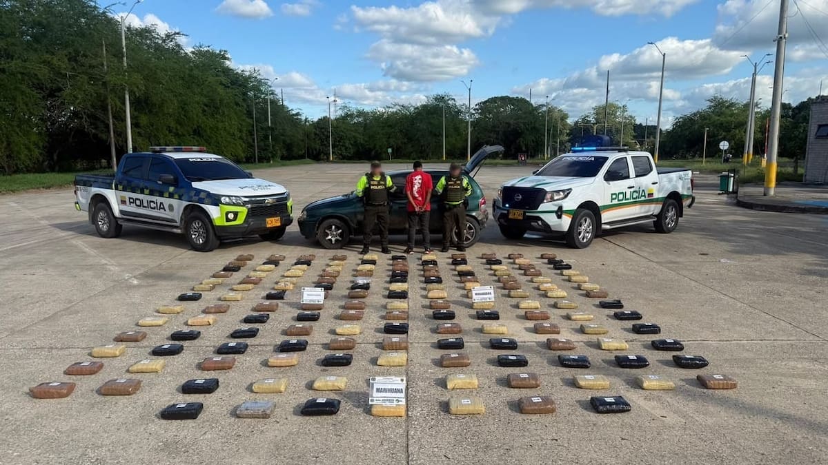 Policía incauta 150 kilogramos de marihuana en Córdoba: una persona fue capturada