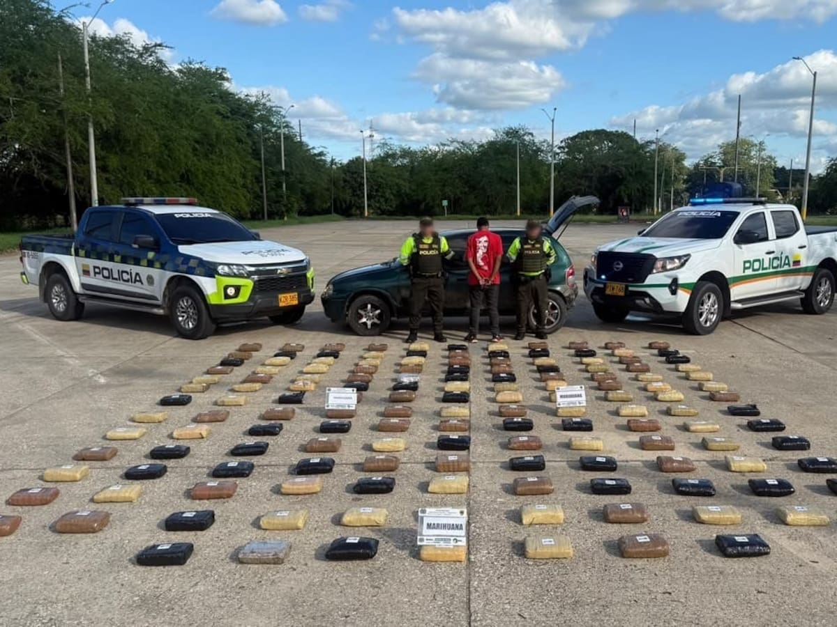 Policía incauta 150 kilogramos de marihuana en Córdoba: una persona fue capturada