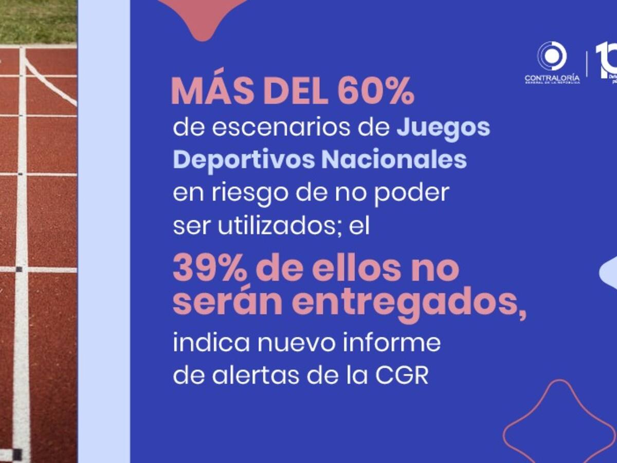 Más del 60 % de los escenarios no estarán listos para Juegos Nacionales: Contraloría