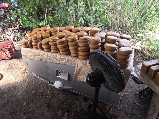 Panela adulterada decomisada en Sandoná- Foto: Policía Nacional