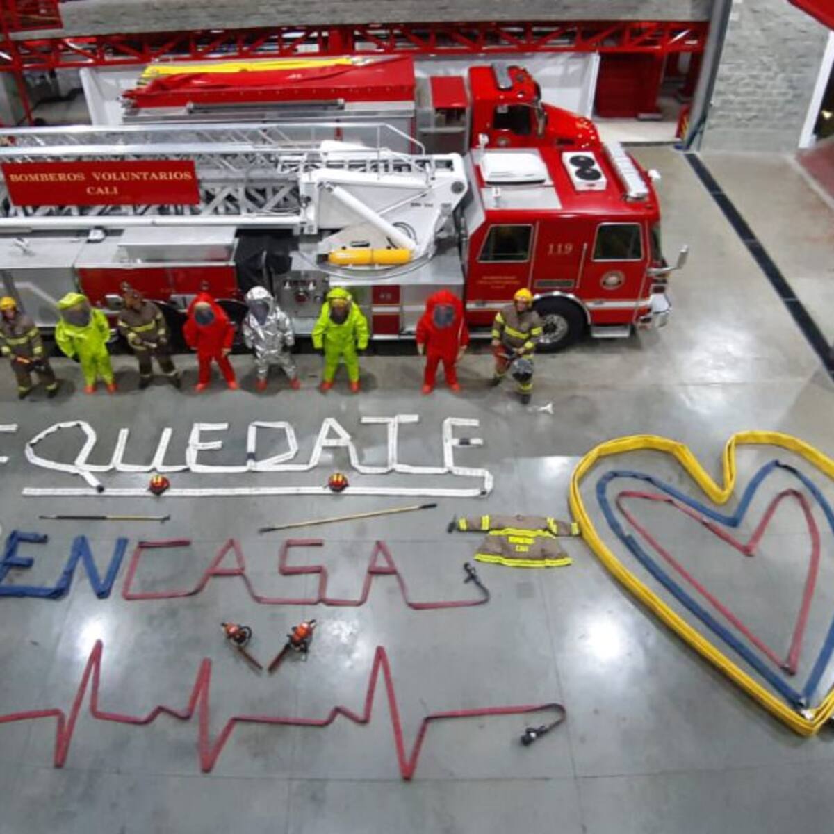 Bomberos de Cali invitan a la comunidad a quedarse en casa