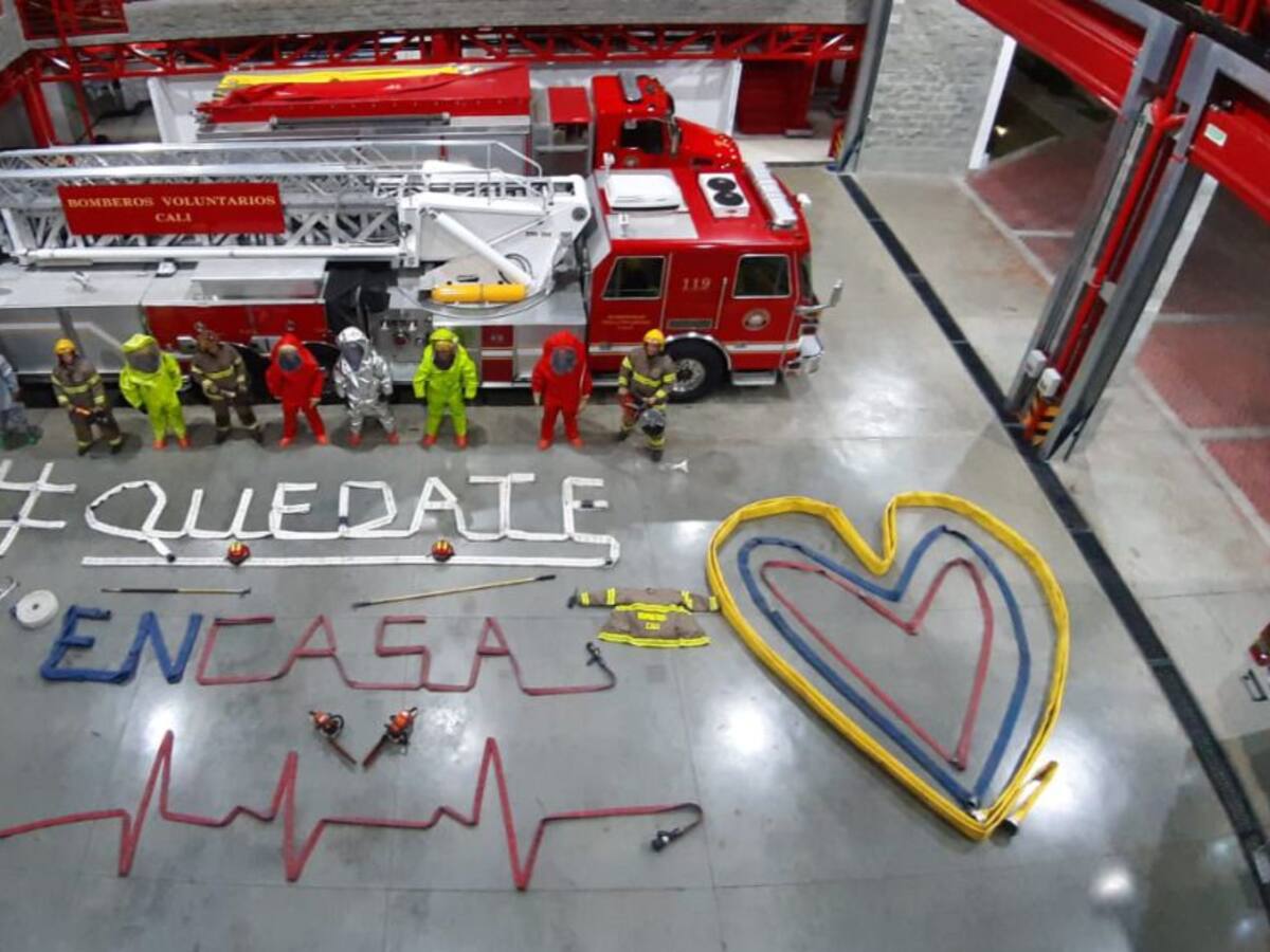 Bomberos de Cali invitan a la comunidad a quedarse en casa
